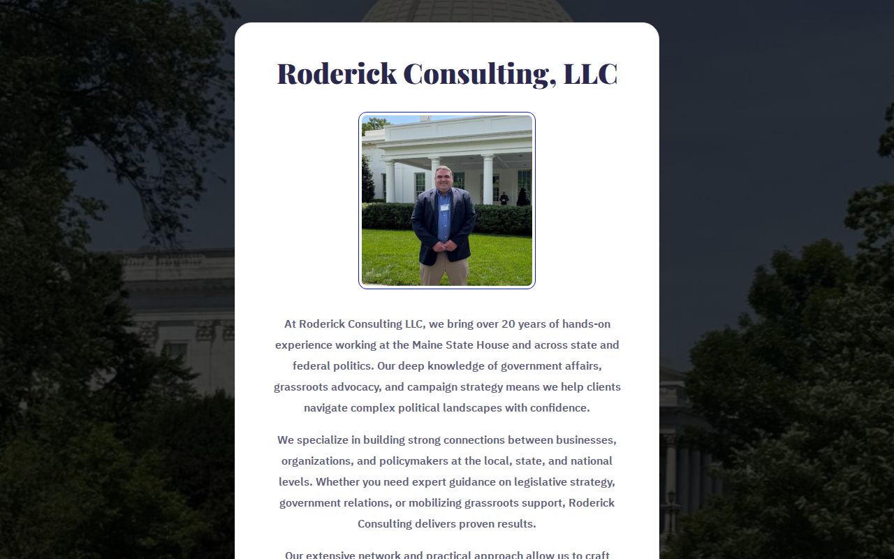 Gerald L Roderick Attorney Roderick Consulting LLC – Government Relations & Advocacy